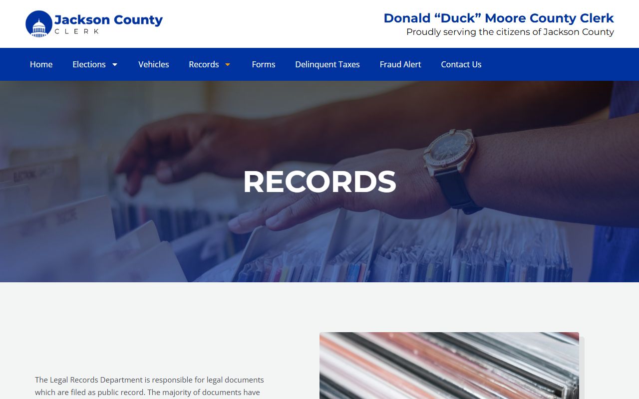 Jackson County clerk records office access