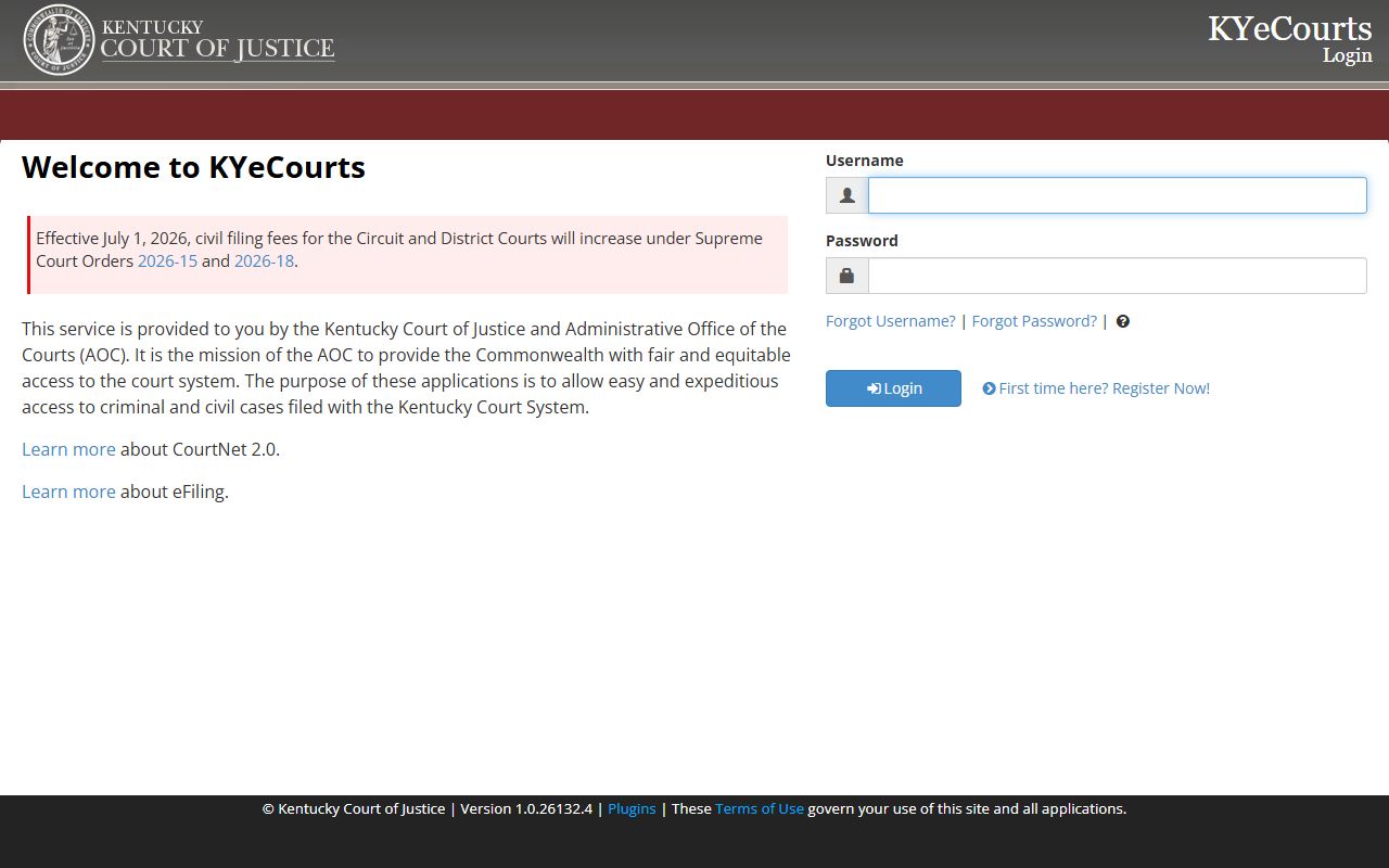 Jackson County court records KYeCourts CourtNet login