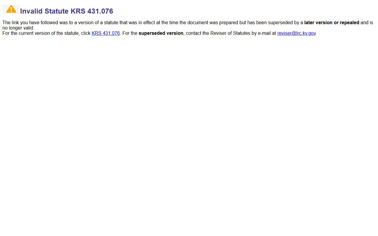 Jackson County criminal court records KRS 431.076 expungement statute