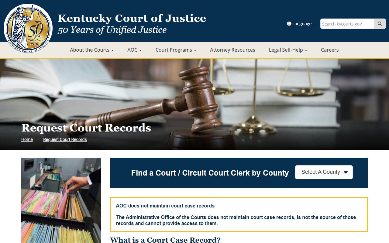 Jackson County court records request guidance